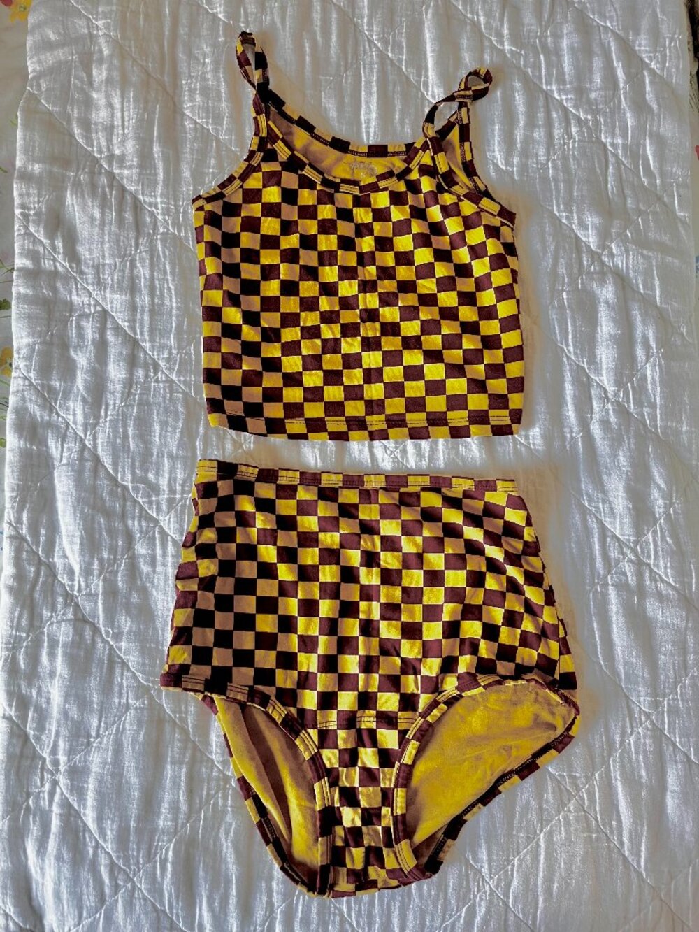 ARQ Checkered Tank/Underwear Set Small